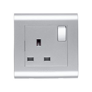 Kevilton - Socket - 13 A Silver Modular
