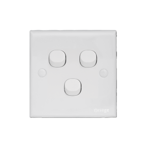 Orange - X5 2 Way 3 Gang 10 A Switch