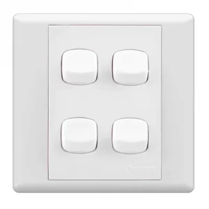 Orange - X7 1 Way 4 Gang 10 A Switch