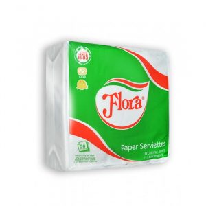 Flora - Paper Serviettes 1 Ply - 50S