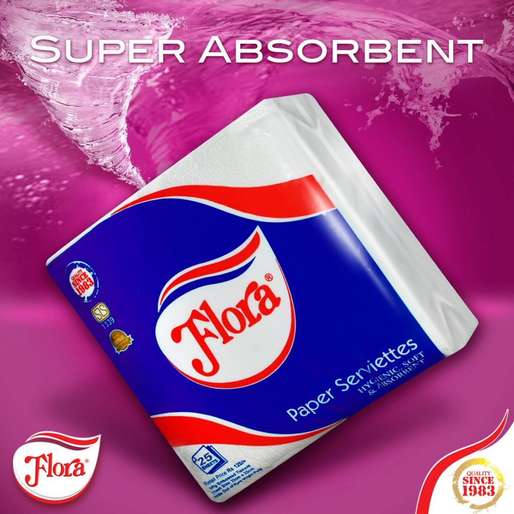 Flora - Paper Serviettes 1 Ply- 25S in Sri Lanka | Homemart | Shop Online