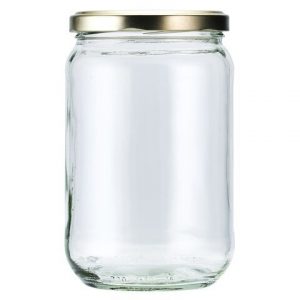 Glass With Metal Lid Table Top