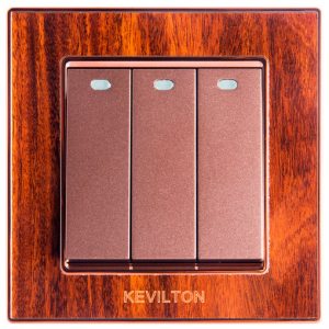 Kevilton - Mahogany 3 Gang 1 Way