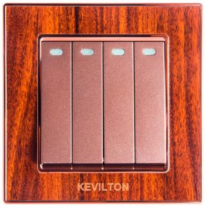 Kevilton - Mahogany 4 Gang 1 Way