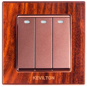 Kevilton - Mahogany 3 Gang 2 Way