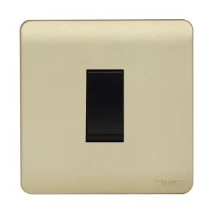 Orange - Socket 1 Way 1 Gang Switch Gold M