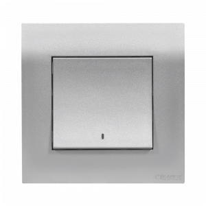 Orange - Socket 1 Way 1 Gang Switch Silver G