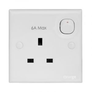 Orange - X5 13 A Switch Socket Outlet 6 A Max
