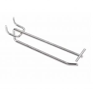 10" Si Wire Peg Hook With Price Tag Bar