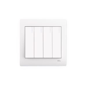 ACL - Eg - 4 Gang 1 Way Switch White