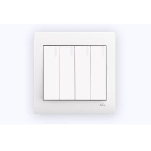 ACL - Eg - 4 Gang 1 Way Switch White