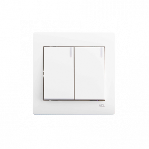 ACL - Eg - 2 Gang 2 Way Switch White