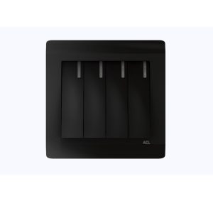 ACL - Eg - 4 Gang 1 Way Switch Black