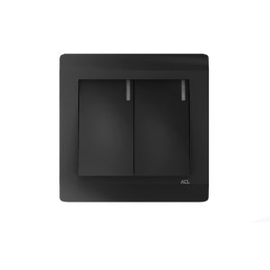 ACL - 2 Gang 2 Way Switch Black