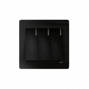 ACL - 3 Gang 2 Way Switch Black