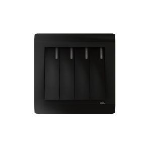 ACL - Eg - 4 Gang 1 Way Switch Black