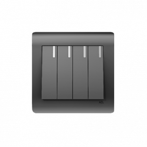 ACL - 4 Gang 2 Way Switch Grey