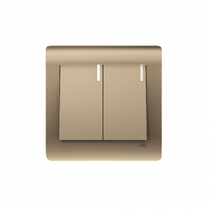ACL - 2 Gang 2 Way Switch Bronze