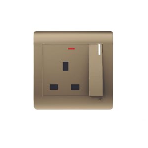 ACL - 13 A Switched Socket Outlet Neon Bronze