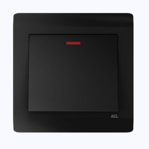 ACL - 20 A Double Pole Switch Black