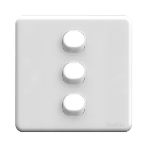 Orange - 10A 1Way 3Gang Switch