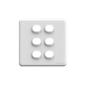 Orange - En 10A 2Way 6Gang Swit C/White