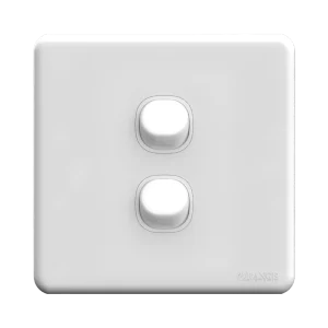 Orange - 10A 2Way 2Gang Switch