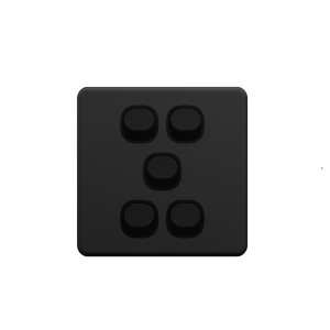 Orange - EN 10A 1Way 5Gang Black/CM Sur