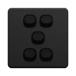 Orange - 10A 2Way 5Gang Switch