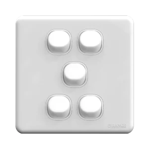 Orange - En 10A 2Way 5Gang Switch
