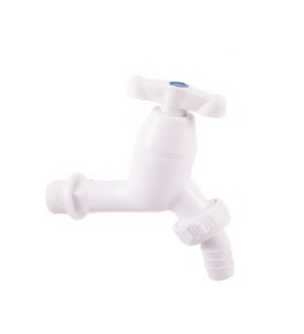 Watertec - Bib Tap T701 3/4 Nipple 1B - White