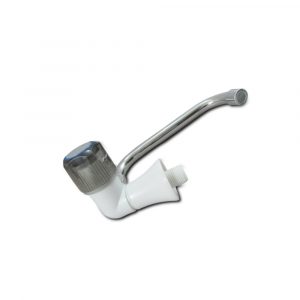 Watertec - Wall Sink Tap - Chrome + Cream