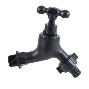 Watertec - Bib Tap T301 Nipple 3/4B - Black