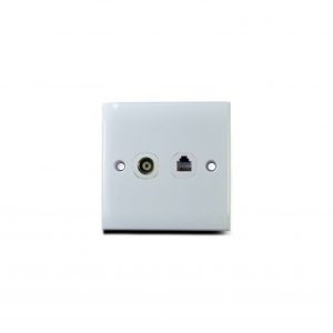 Kevilton - Combined Television And Telephone Socket White
