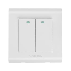 Kevilton - Switch - 2 Gang 2 Way White Modular