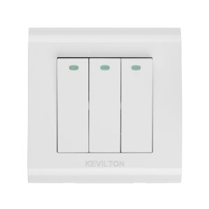 Kevilton - Switch - 3 Gang 2 Way White Modular