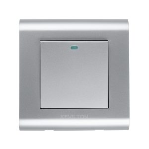 Kevilton - Switch - 1 Gang 1 Way Silver Modular