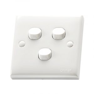 Orange - X5 2 Way 3 Gang 10 A Switch