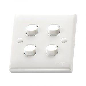 Orange - X5 2 Way 4 Gang 10 A Switch