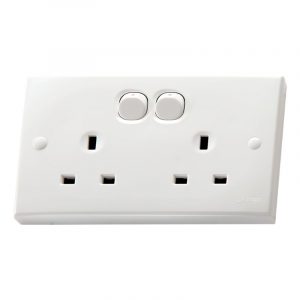 Orange - X5 13 A Twin Switch Socket Outlet