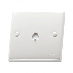 Orange - X5 1 Gang 4 Wire Telephone Socket
