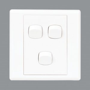 Orange - X7 1 Way 3 Gang 10 A Switch