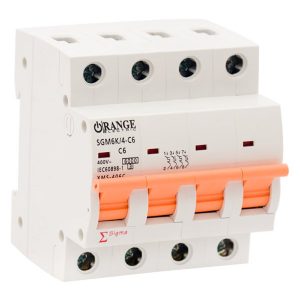 Orange - Miniature Circuit Breaker Sigma 4 Pole 16 A Type C