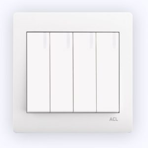 ACL - Eg - 4 Gang 1 Way Switch White