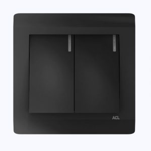 ACL - 2 Gang 2 Way Switch Black