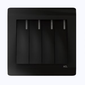 ACL - 4 Gang 2 Way Switch Black