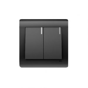 ACL - 2 Gang 1 Way Switch Grey