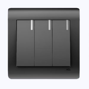 ACL - 3 Gang 1 Way Switch Grey