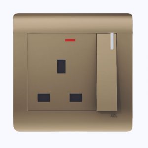 ACL - 13 A Switched Socket Outlet Neon Bronze