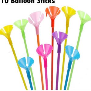 10 Balloons Sticks And Cups